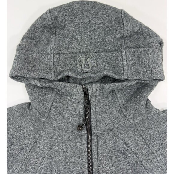 Lululemon Womens Scuba Hoodie Jacket Heathered Gray Full Zip Size 6 Athleisure - Picture 2 of 10